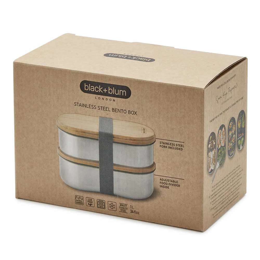 Black+blum Rostfritt Stål Bentolåda 1l, Almond / grey, One Size