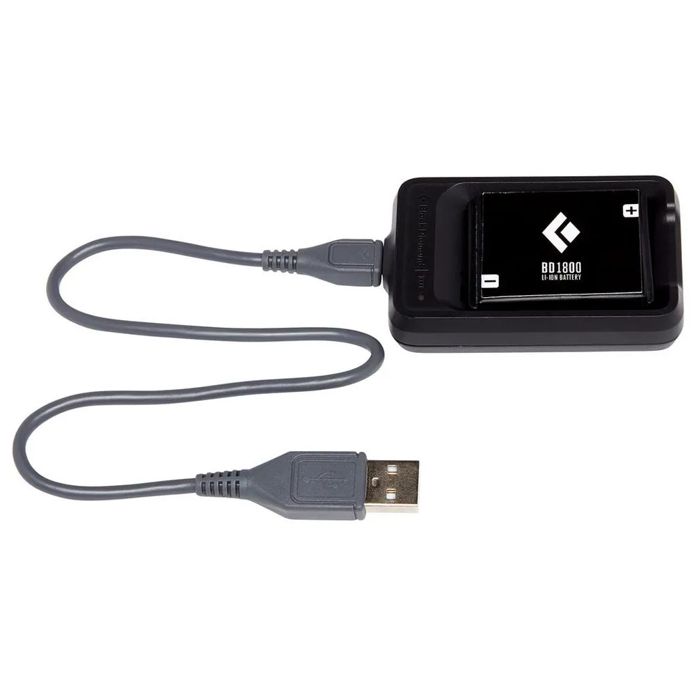 Black Diamond Bd 1800 Rechargeable Battery With Usb Laddare, Black, One Size