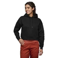 Black Diamond Crop Tröja Med Huva