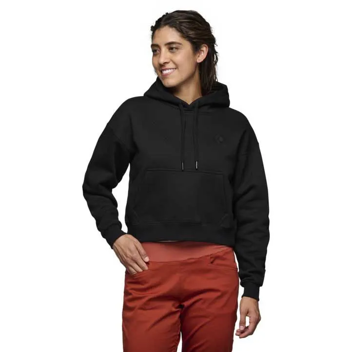 Black Diamond Crop Tröja Med Huva