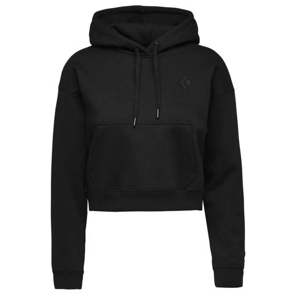 Black Diamond Crop Tröja Med Huva