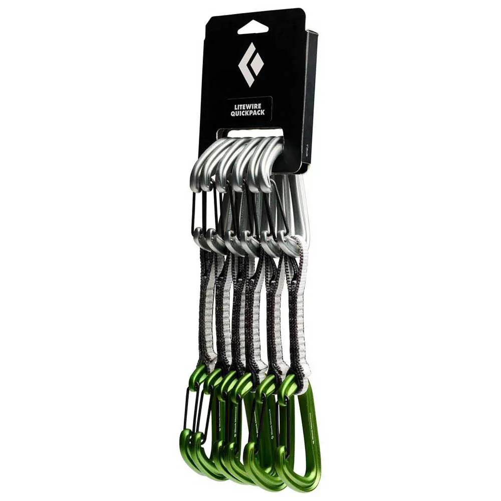 Black Diamond Litewire 12 Cm Quickdraw 6 Enheter, Envy green, One Size Black Diamond Litewire 12 Cm Quickdraw 6 Enheter, Envy green, One Size