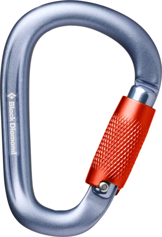 Black Diamond Pearlock Twistlock Carabiner, Gray, One Size