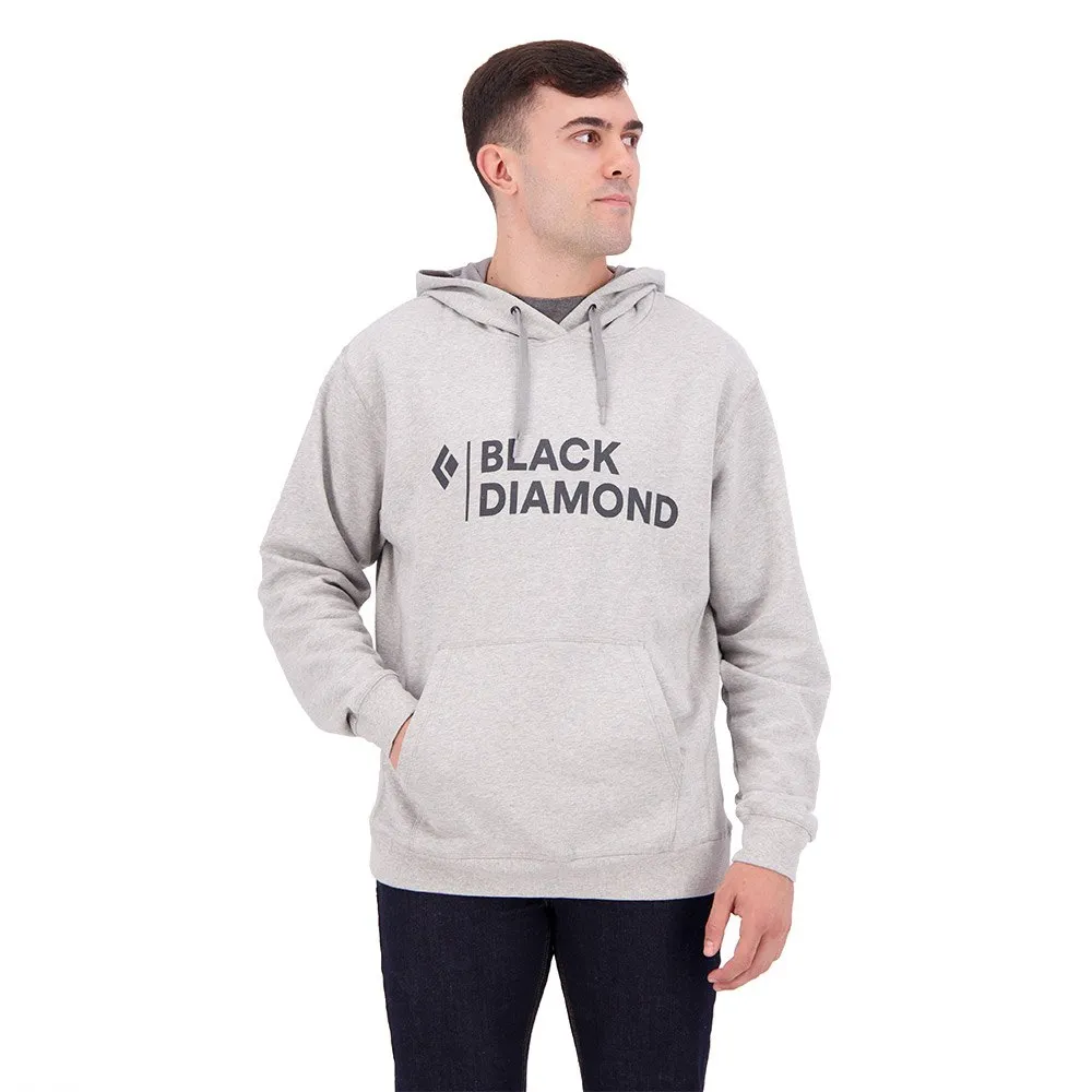 Black Diamond Stacked Logo Tröja Med Huva, Nickel heather