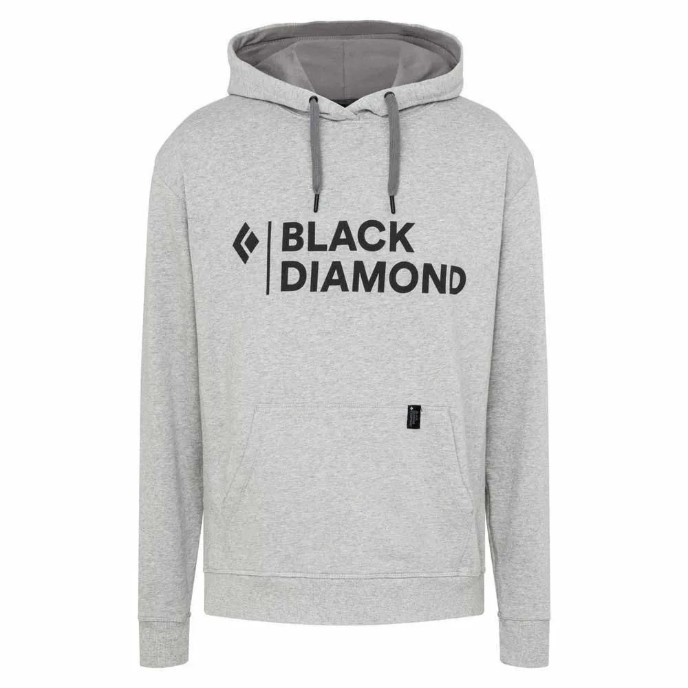 Black Diamond Stacked Logo Tröja Med Huva, Nickel heather