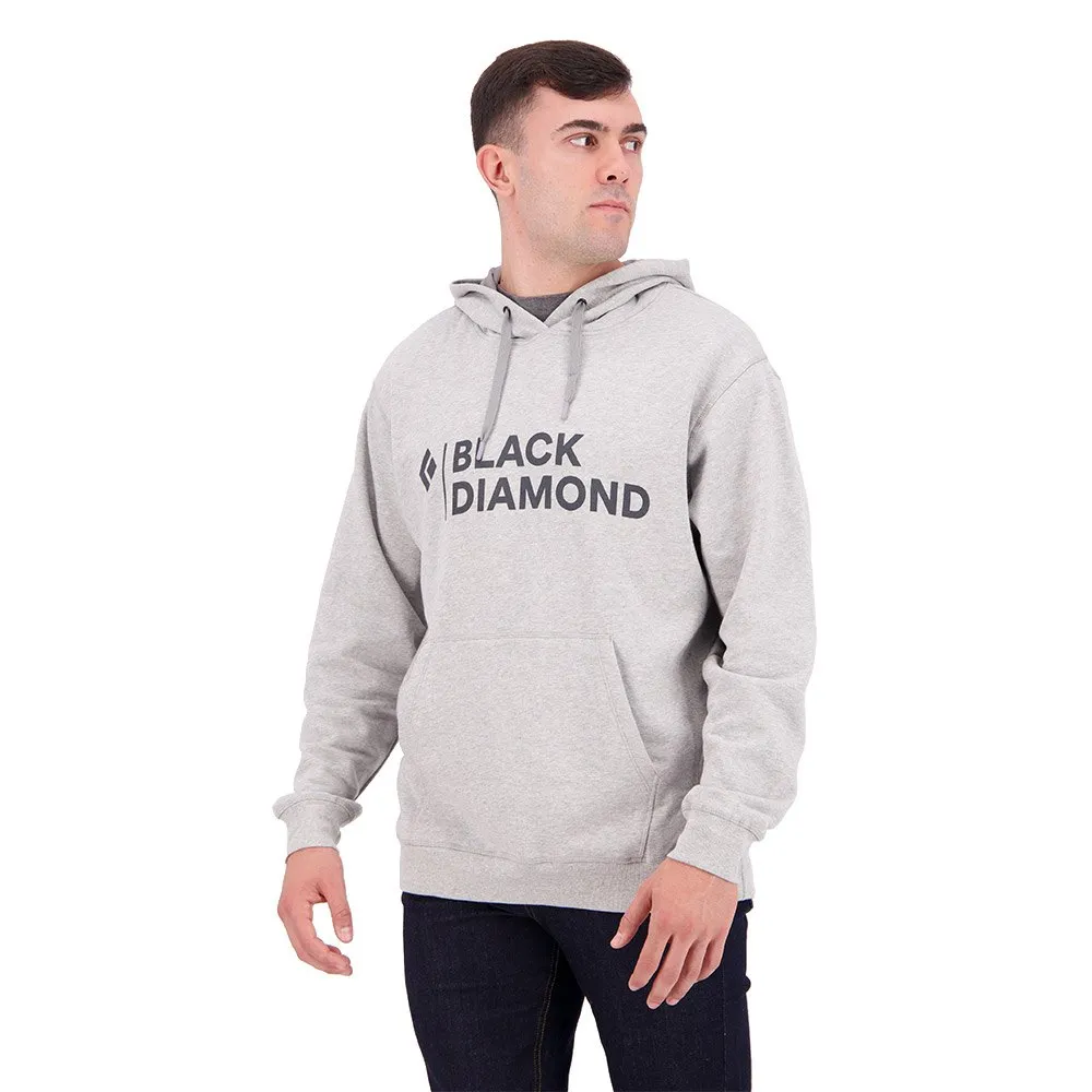 Black Diamond Stacked Logo Tröja Med Huva, Nickel heather