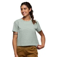 Black Diamond Stripe Crop T-shirt Med Korta ärmar Black Diamond Stripe Crop T-shirt Med Korta ärmar