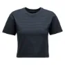 Black Diamond Stripe Crop T-shirt Med Korta ärmar
