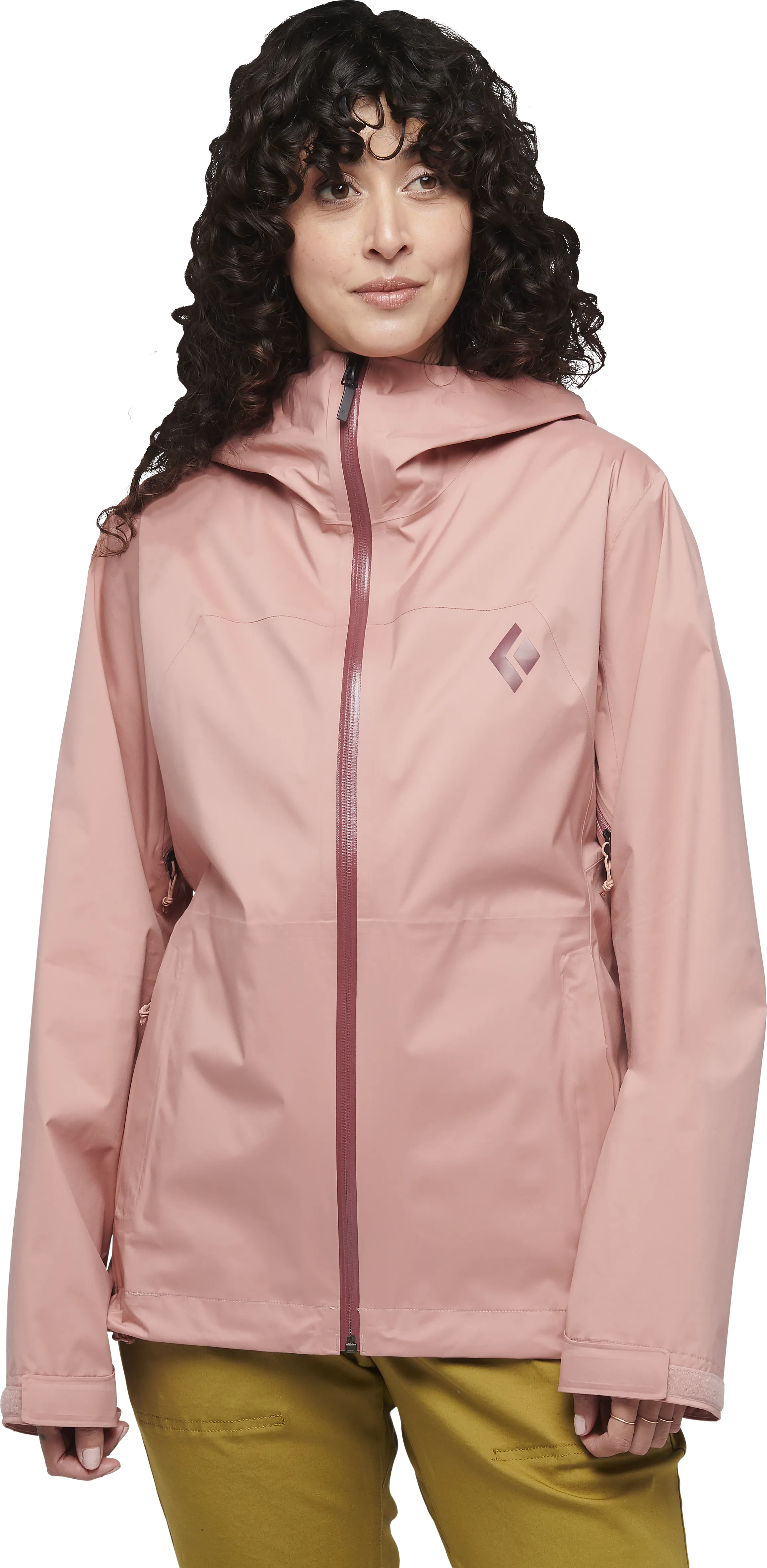 Black Diamond Women's StormLine Stretch Rain Shell Jacket, Chalk Pink