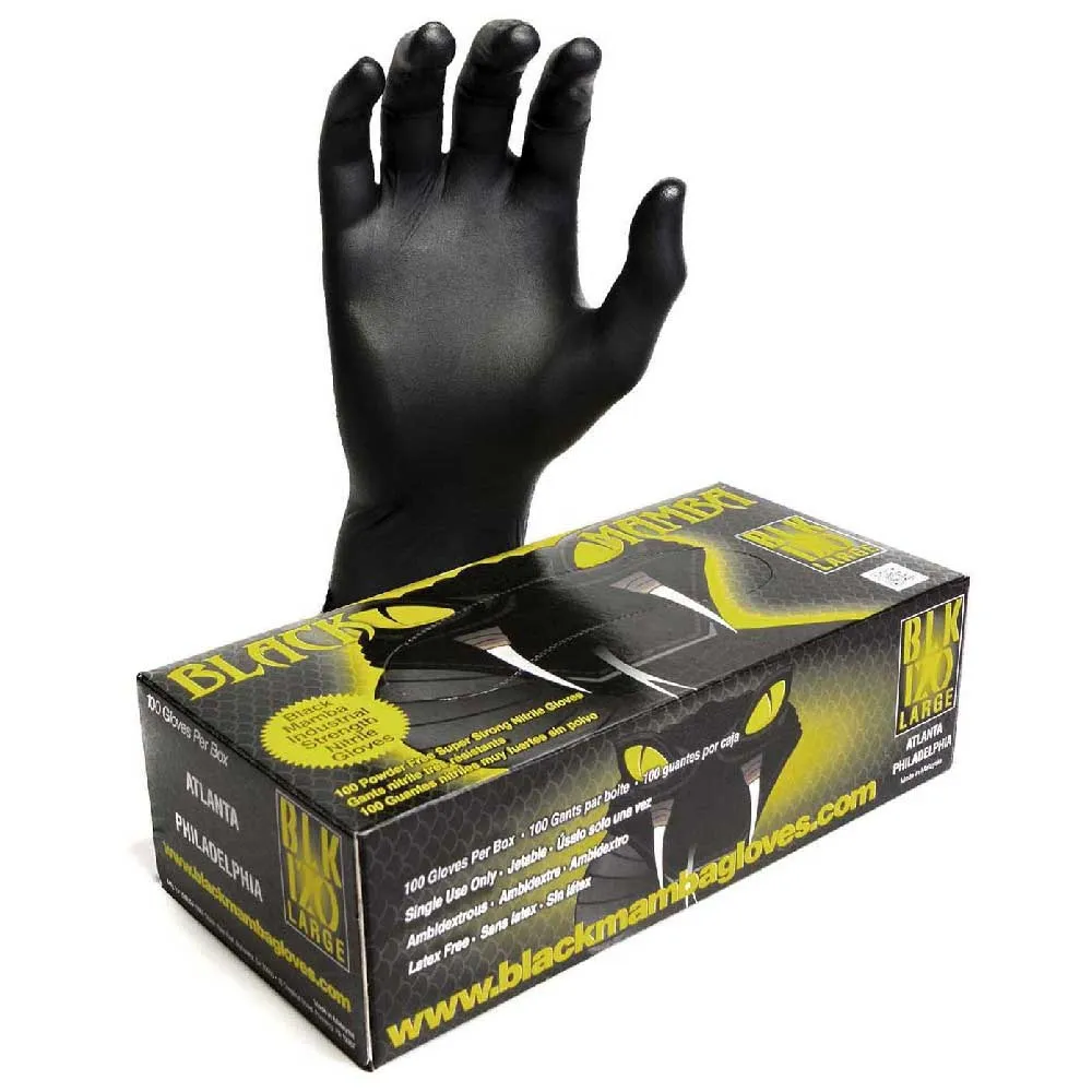 Black Mamba Nitrile Arbetshandskar 100 Enheter Black Mamba Nitrile Arbetshandskar 100 Enheter