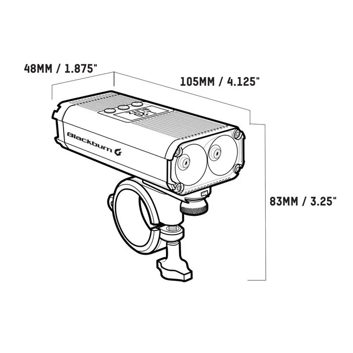 Blackburn Countdown 1600 Framlampa, Black, 1600 Lumens