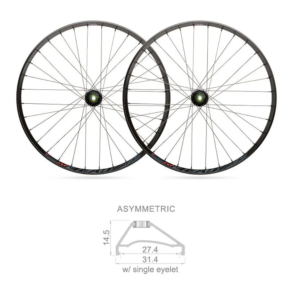 Blackjack 29´´ 27 Mm 6b Disc Tubeless Mtb-hjulset, Black, 15 x 100 / 12 x 142mm, Shimano/Sram HG
