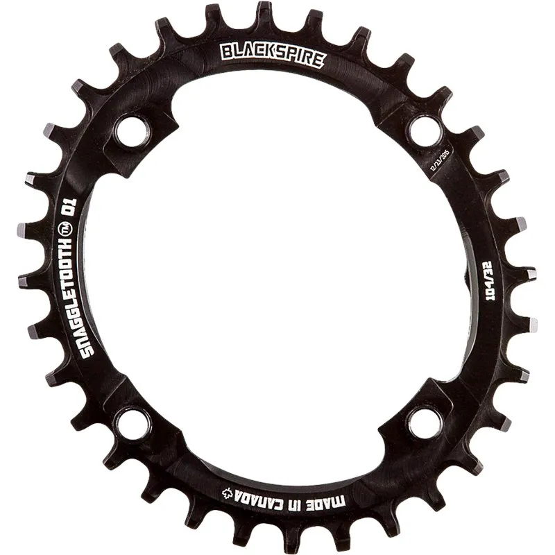 Blackspire Snaggletooth Oval Singlespeed drevØ104mm 32T, Black, 30t
