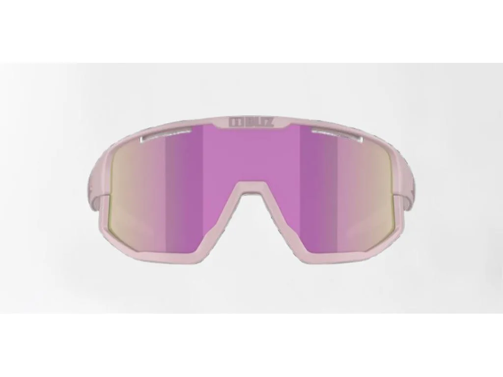 Bliz Fusion Small (25) cykelglasögon brown mirror/pink lens matte pink, Lila/rosa