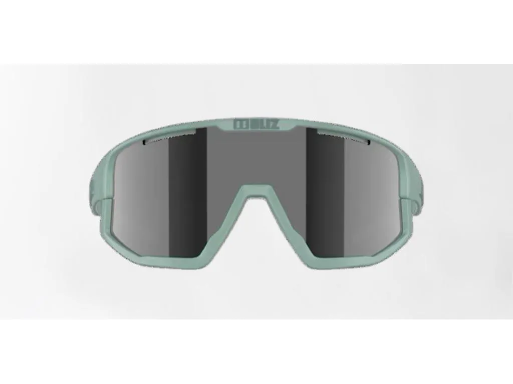Bliz Fusion Small (25) cykelglasögon smoke mirror/silver lens matte green, Grön