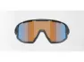 Bliz Fusion Small cykelglasögon coral/orange mirror blue lens matt svart, Blå/Svart