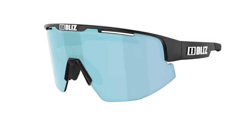 Bliz Matrix cykelglasögon mattsvart med blå lins, Blå/Svart
