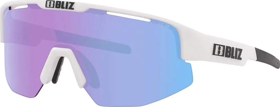 Bliz Matrix, Matt White / Nano Optics Nordic Light Begonia - Violet w Blue Multi, One Size Bliz Matrix, Matt White / Nano Optics Nordic Light Begonia - Violet w Blue Multi, One Size