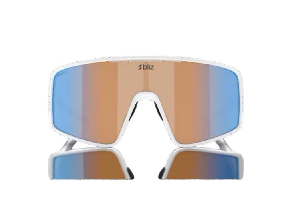 Bliz P001 XL cykelglasögon coral/orange mirror blue lens matte white, Blå/Vit/Multifärgad Bliz P001 XL cykelglasögon coral/orange mirror blue lens matte white, Blå/Vit/Multifärgad