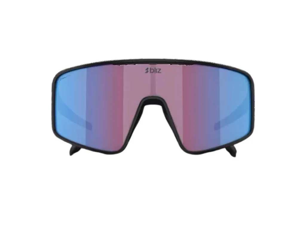 Bliz P001 XL cykelglasögon rose/violet mirror blue lens matte black, Multifärgad/Svart