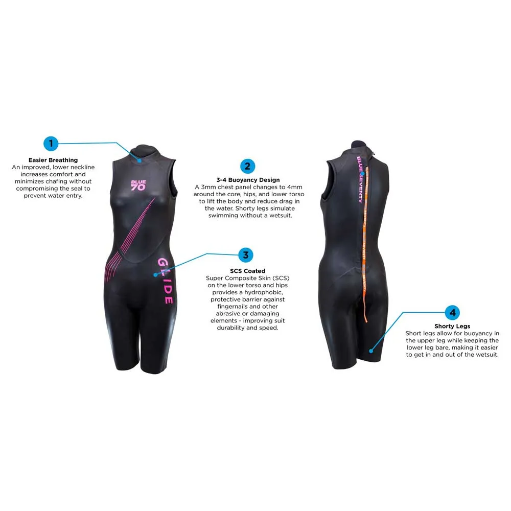 blueseventy Glide Short John ärmlös Våtdräkt I Neopren För Damer unisex blueseventy Glide Short John ärmlös Våtdräkt I Neopren För Damer unisex