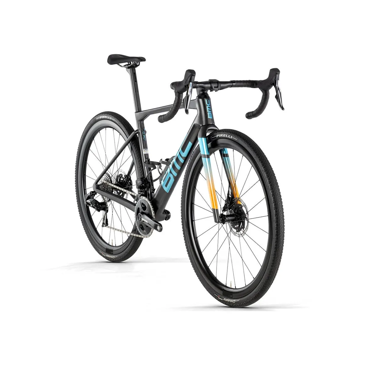 BMC Kaius 01 Two Sram Force AXS Wide 2x12 Complete Gravel Bike, Carbon Black/Brushed Blue BMC Kaius 01 Two Sram Force AXS Wide 2x12 Complete Gravel Bike, Carbon Black/Brushed Blue