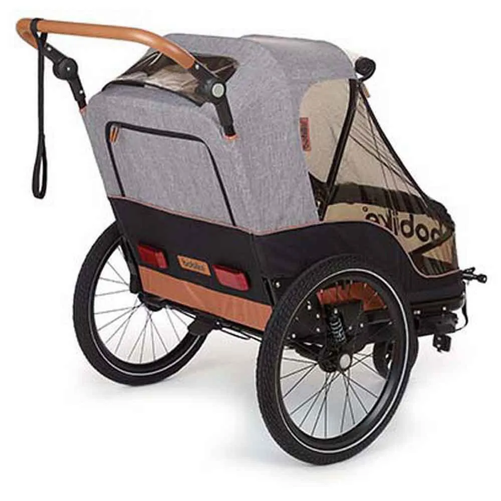 bobike 2-i-1 Trailer, Black / grey, Max 44kg