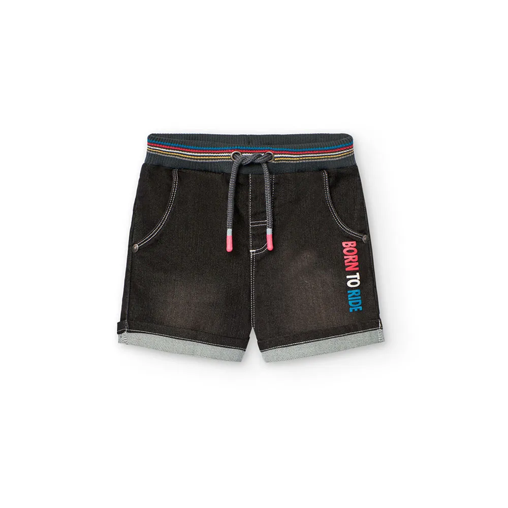 Boboli Knit Denim Shorts
