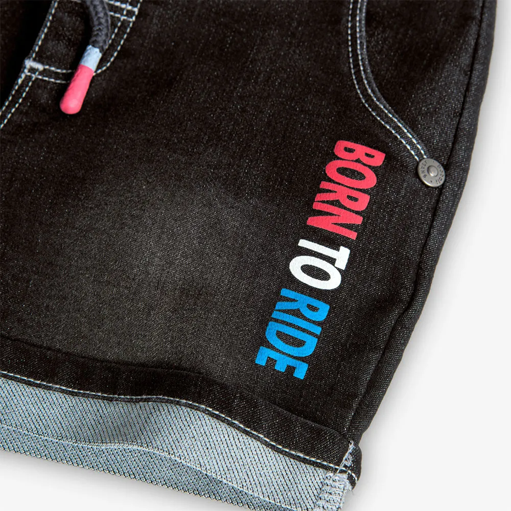 Boboli Knit Denim Shorts