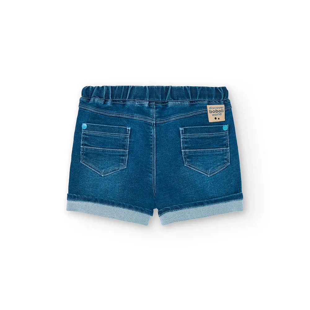 Boboli Knit Denim Shorts