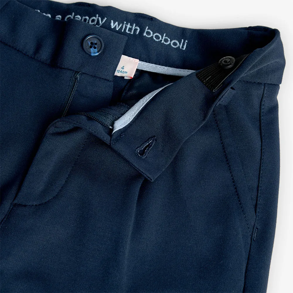 Boboli Knit Fantasy Byxor, Marine, 6Y Boboli Knit Fantasy Byxor, Marine, 6Y