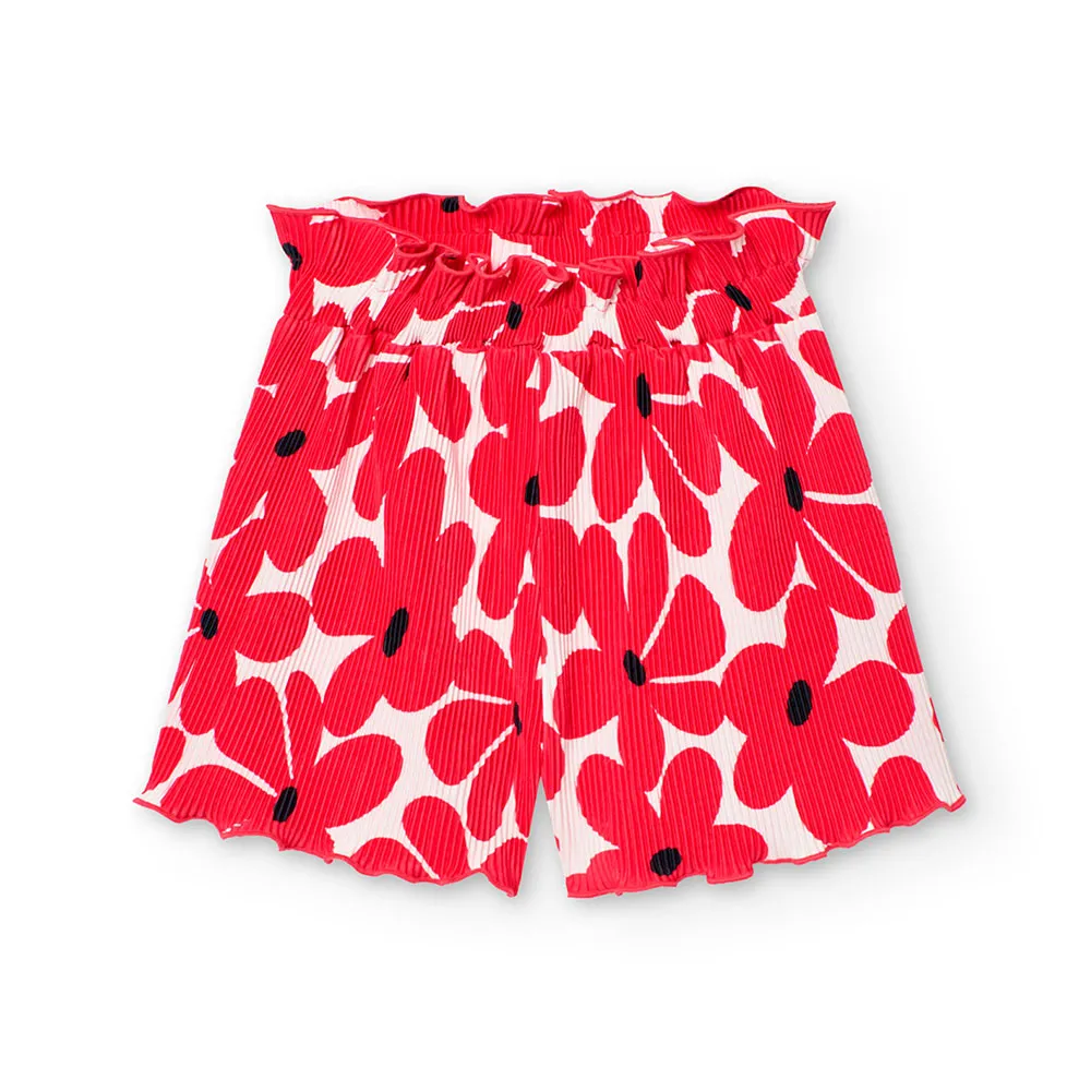 Boboli Knit Floral Shorts