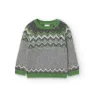 Boboli Knitwear Pullover Jacquard Tröja, Vigore gray, 4Y