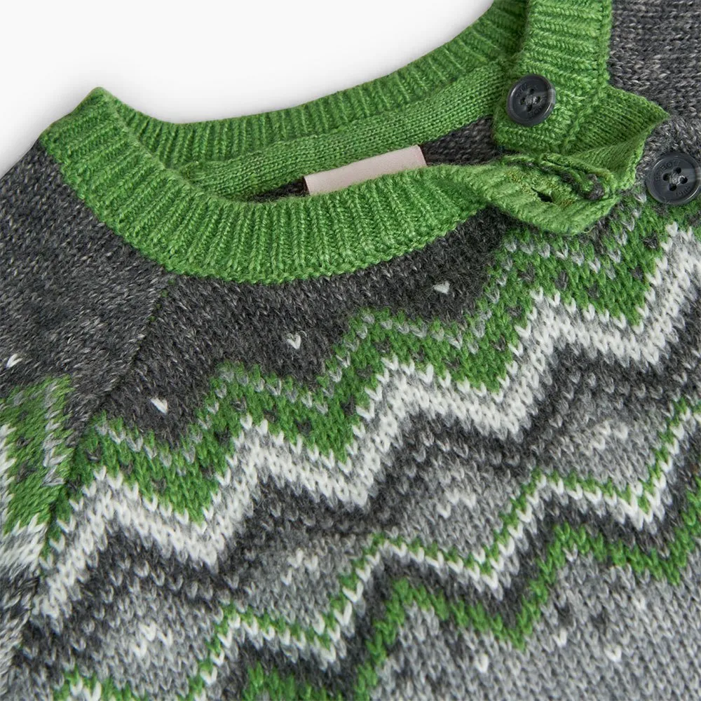 Boboli Knitwear Pullover Jacquard Tröja, Vigore gray, 4Y Boboli Knitwear Pullover Jacquard Tröja, Vigore gray, 4Y