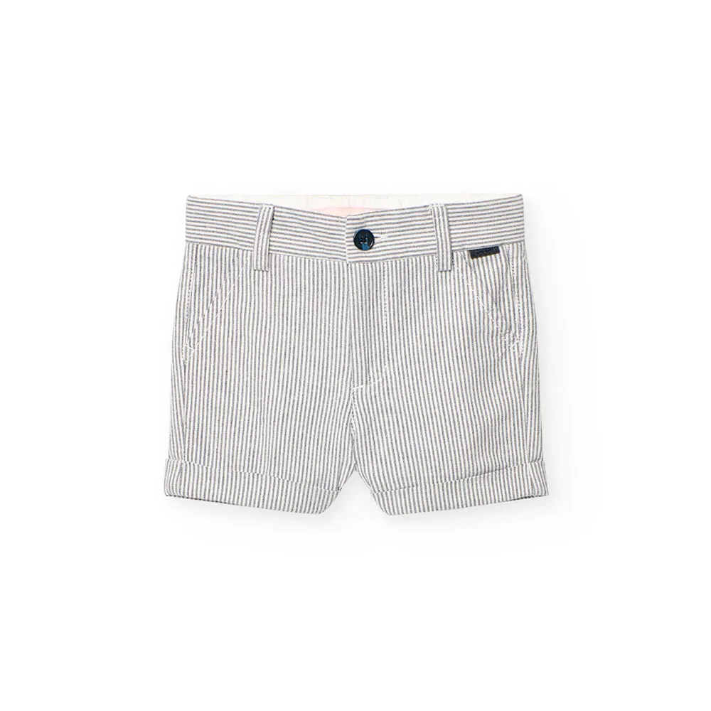 Boboli Oxford Striped Shorts
