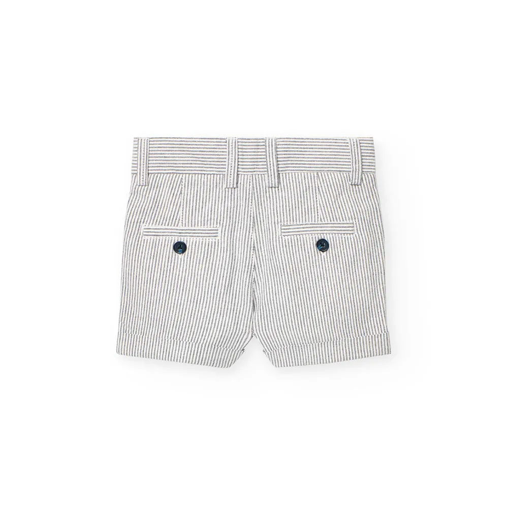 Boboli Oxford Striped Shorts