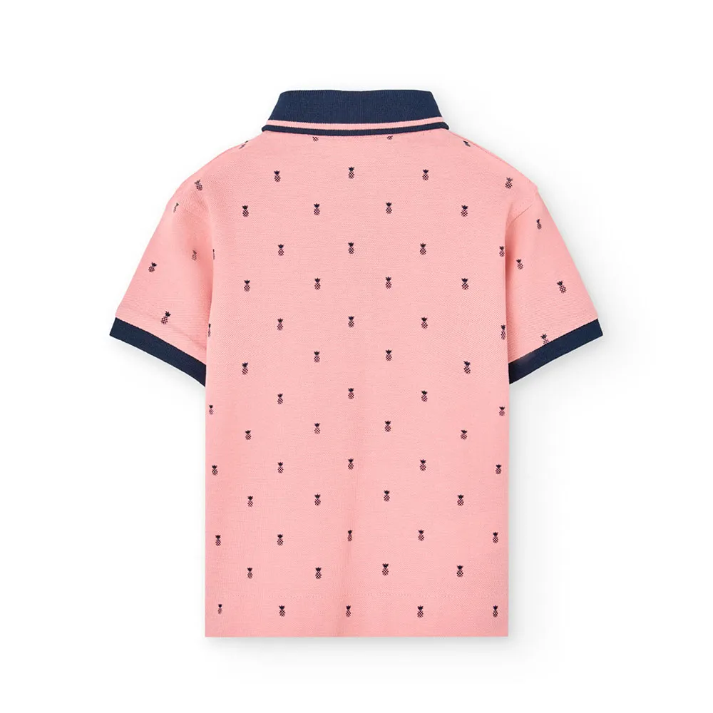 Boboli Pique Printed Kortärmad Polotröja