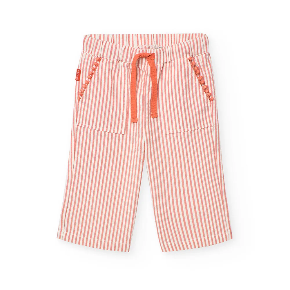 Boboli Poplin Striped Byxor
