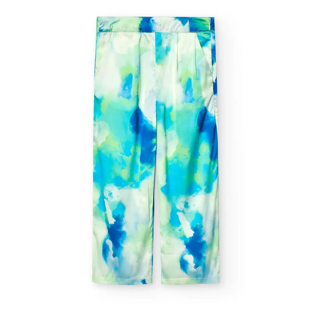 Boboli Satin Printed Byxor