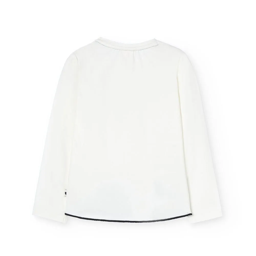 Boboli Stretch Knit T-shirt Med Lång ärm