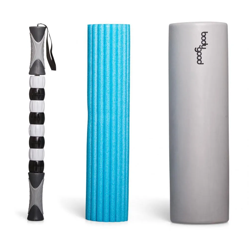 Bodygood 3-i-1 Massage Rulle, Green / blue, One Size
