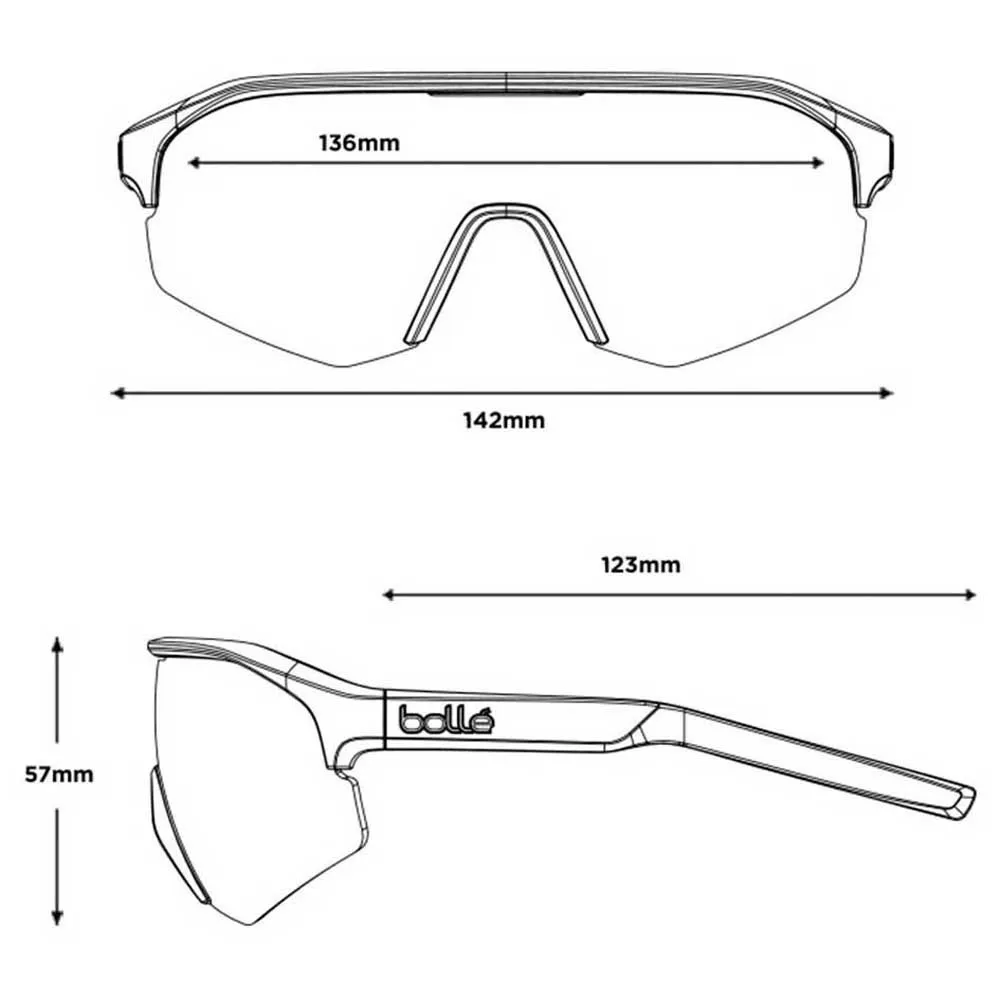 Bollé Lightshifter Polariserade Solglasögon, Matte titanium, Ultraviolet Polarized/CAT3