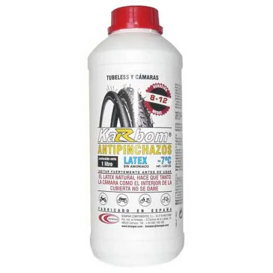 Bompar Latex Karbom 1l Slanglöst Tätningsmedel, Black, 1L Bompar Latex Karbom 1l Slanglöst Tätningsmedel, Black, 1L
