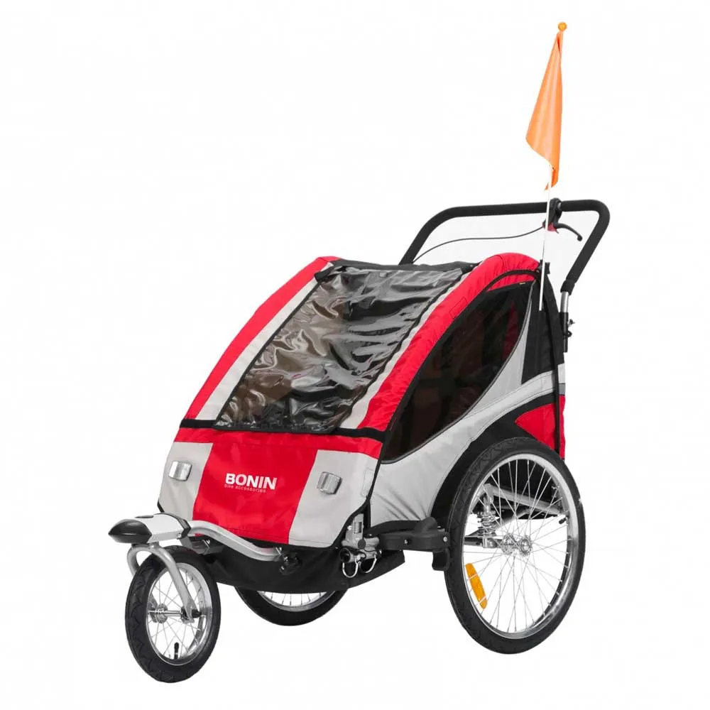 Bonin Ncab Dlx Cykelkärra, Red / grey / black, Max 40kg