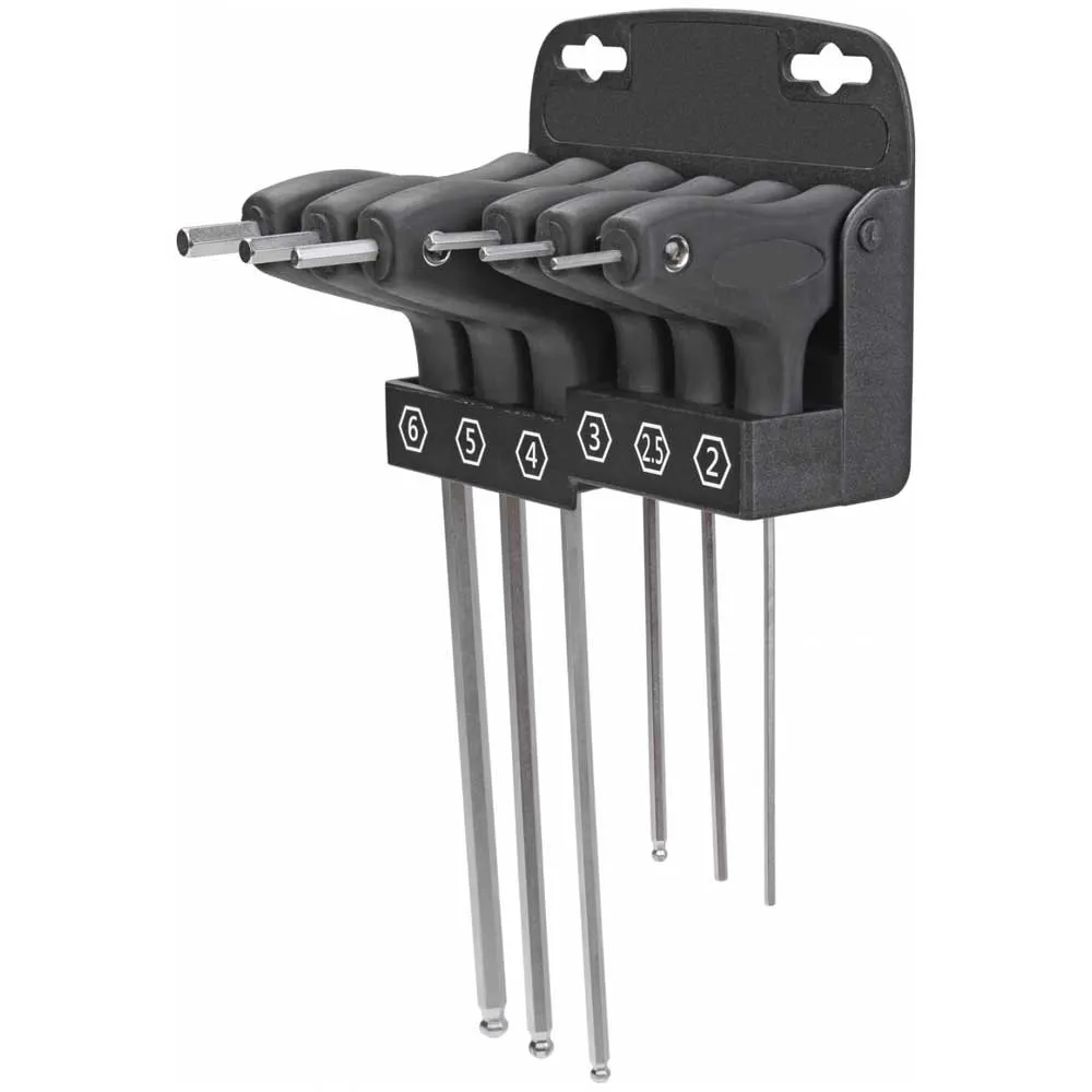 Bonin Set Med 6 Insexnycklar Med Handtag, Black, 2-6mm