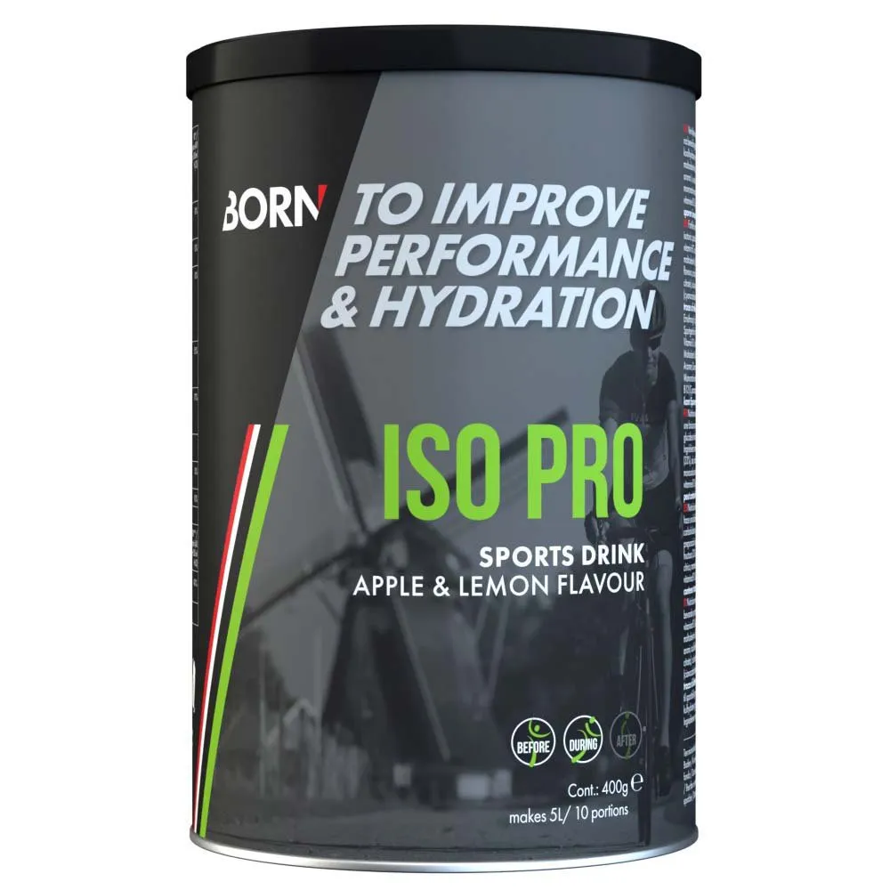 BORN Iso Pro Isotonisk Pulverdryck äpple Och Citron 400g, Black, One Size BORN Iso Pro Isotonisk Pulverdryck äpple Och Citron 400g, Black, One Size