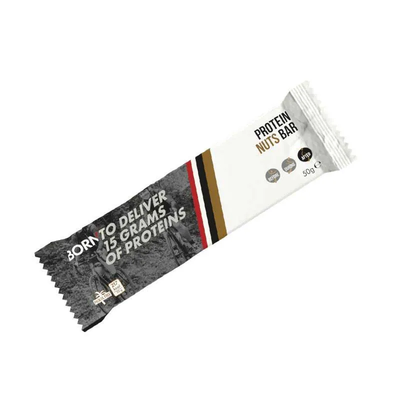 BORN Proteinbarslåda Nötter 50gr 15 Enheter, Black, One Size
