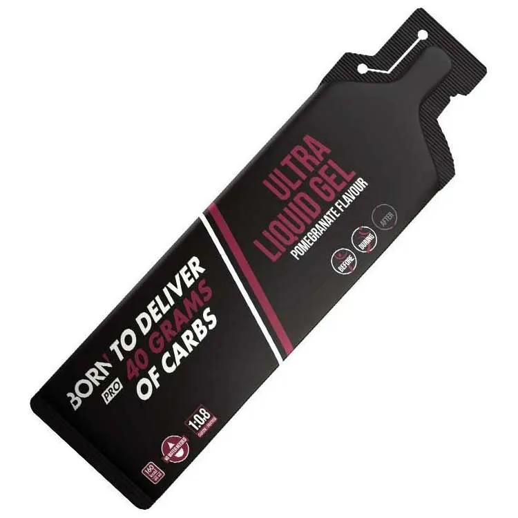 BORN Ultra Liquid Låda Med Energigeler Granatäpple 60 Ml 12 Enheter, Multicolor, One Size