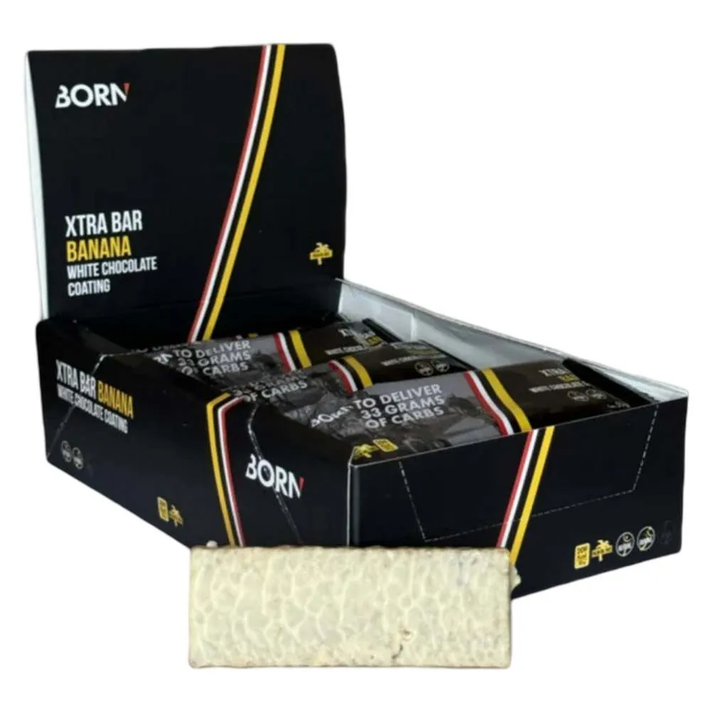 BORN Xtra Energibar Låda Banan Och Vit Choklad 50g 15 Enheter, Black, One Size