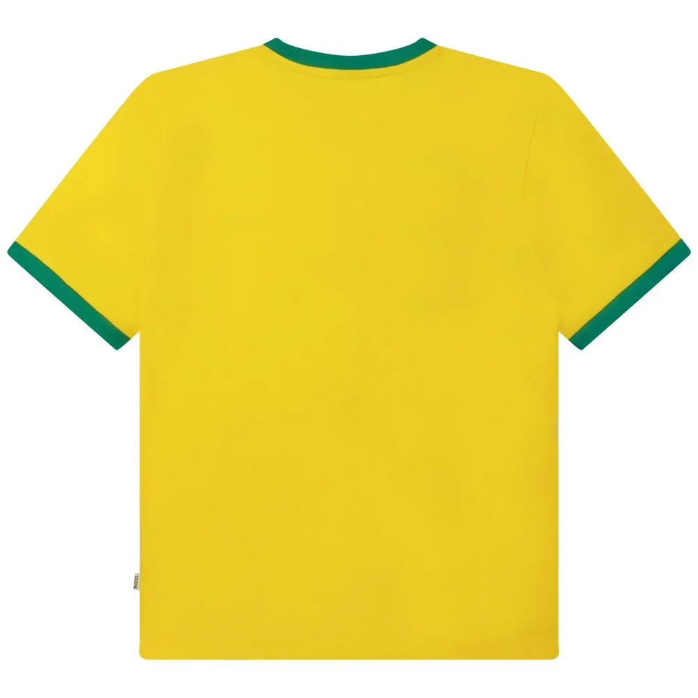 Boss J25m08 T-shirt Med Korta ärmar, Yellow, 4Y Boss J25m08 T-shirt Med Korta ärmar, Yellow, 4Y